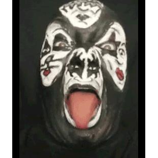 Kiss-face-painted