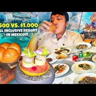 🏝️ $500 vs. $1,000 ALL INCLUSIVE Resort FOOD TOUR in Mexico | What’s the REAL Difference?