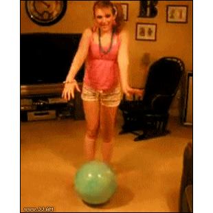 Girl-jumps-on-bouncy-ball