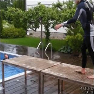 Pool-table-diving-board