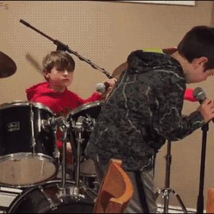 Boy-trips-drummer-rimshot