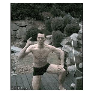 얼어붙은 수영장 다이빙