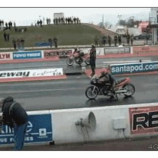 Motorcycle-dragster-double-fall