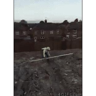 Hard hat catapult trick fail