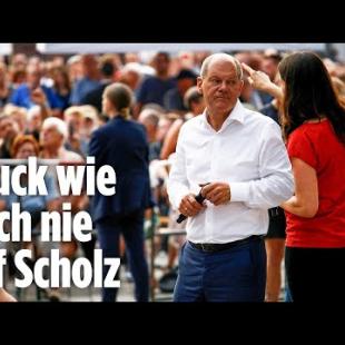 [독일 Bild紙] Kanzler Olaf Scholz trifft Bürger und wird niedergepfiffen | Neuruppin
