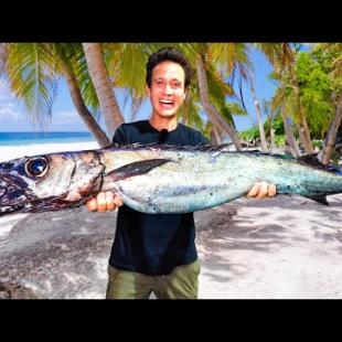 Trying a 600 Meter Deep DINO FISH!! Best Traditional Food on Shark Island!!
