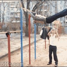 Bar-swing-acrobatics