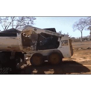 A Bobcat loads itself