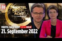 [독일 Bild紙] 🔴 Viertel nach Acht – 21. September 2022 | LIVE u.a. mit Frauke Petry, Claus Strunz und Nena Schink