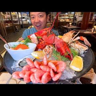 $248 Dinner at Michelin Star 'FIRE ONLY' Restaurant & SEAFOOD MOUNTAIN in Sweden's FAMOUS Food Hall!