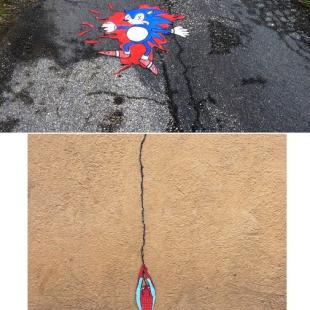 기발한 아이디어로 그린 그림