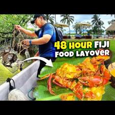 Catching & Cooking MUD CRABS! 48 Hour Food Layover in Fiji