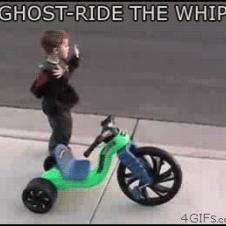 Kid-ghost-rides-big-wheel-tricycle