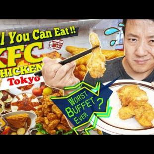 All You Can Eat KFC CHICKEN BUFFET in Tokyo Japan 5 HOUR WAIT! WORST Buffet Ever?!