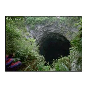 Dark cave jump