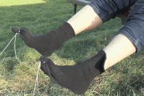 양말벗는 기발한 방법