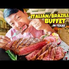 ALL YOU CAN EAT Italian Brazilian BBQ Buffet in Dallas FRESH Pasta & ENDLESS Meat!