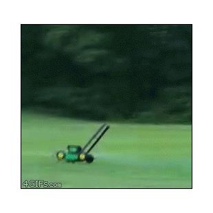 Flying-lawn-mower