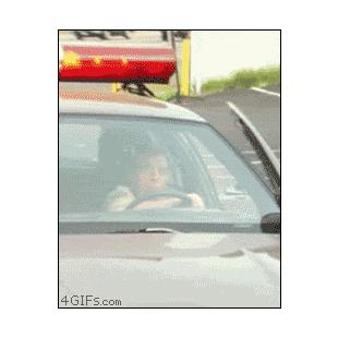 경찰이 자동차문을 열다가...