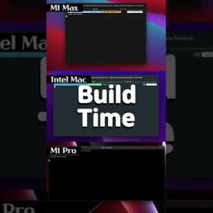 M1 속도비교 💫 Max vs. Pro vs. Intel #shorts