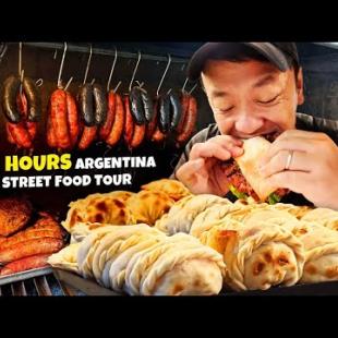 24 Hours Eating at Argentina’s Best STREET FOOD MARKET – INSANE Steak You Can Cut with a SPOON!