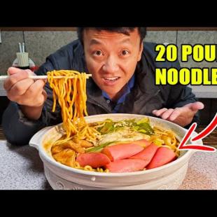 MASSIVE 20 Pound BREAKFAST NOODLES  & 100 CHICKEN WING Food Challenge in Nagoya Japan GIANT FOOD DAY