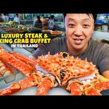 INSIDE the MOST POPULAR All You Can Eat KING CRAB + STEAK Buffet in Bangkok Thailand