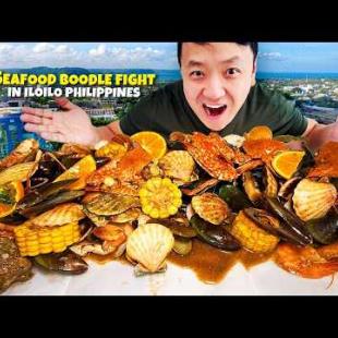 7am Seafood BOODLE FIGHT & ULTIMATE Filipino Seafood FEAST In Iloilo Philippines