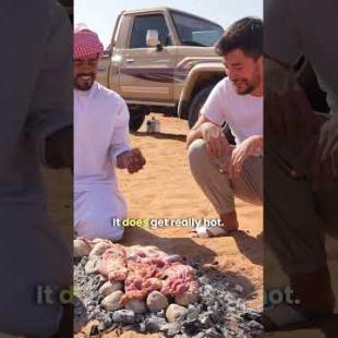 Bedouin cook in EXTREME HEAT to survive in Oman’s desert 🔥🇴🇲