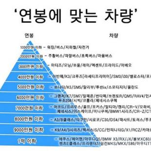 자기 연봉에 맞는 차량