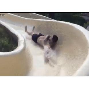 Dangerous water slide