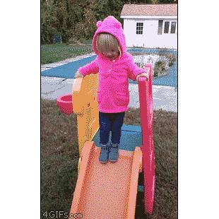 Girl-slide-fail-good-attitude