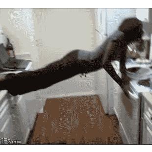 주방에서 운동실패