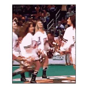 Cheerleader-shirt-stuck-while-dancing